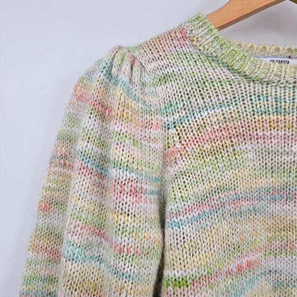 BB Dakota Steve Madden Women's Sweet Tooth‎ Puff Sleeve Cropped Sweater Size XS - Picture 5 of 9